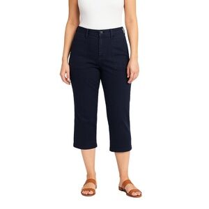 COSMIC BLUE LOVE Navy‎ Patch Pockets Capri Womens Size 33